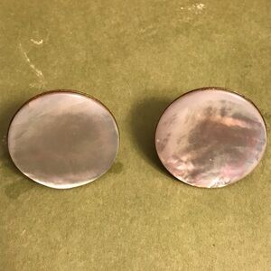 Vintage Mother of Pearl Cuff Links shiny fancy formal or daily wear